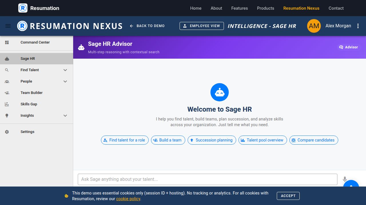 Resumation Nexus — Sage HR workforce intelligence